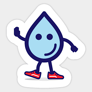 Drop Water Character Sticker